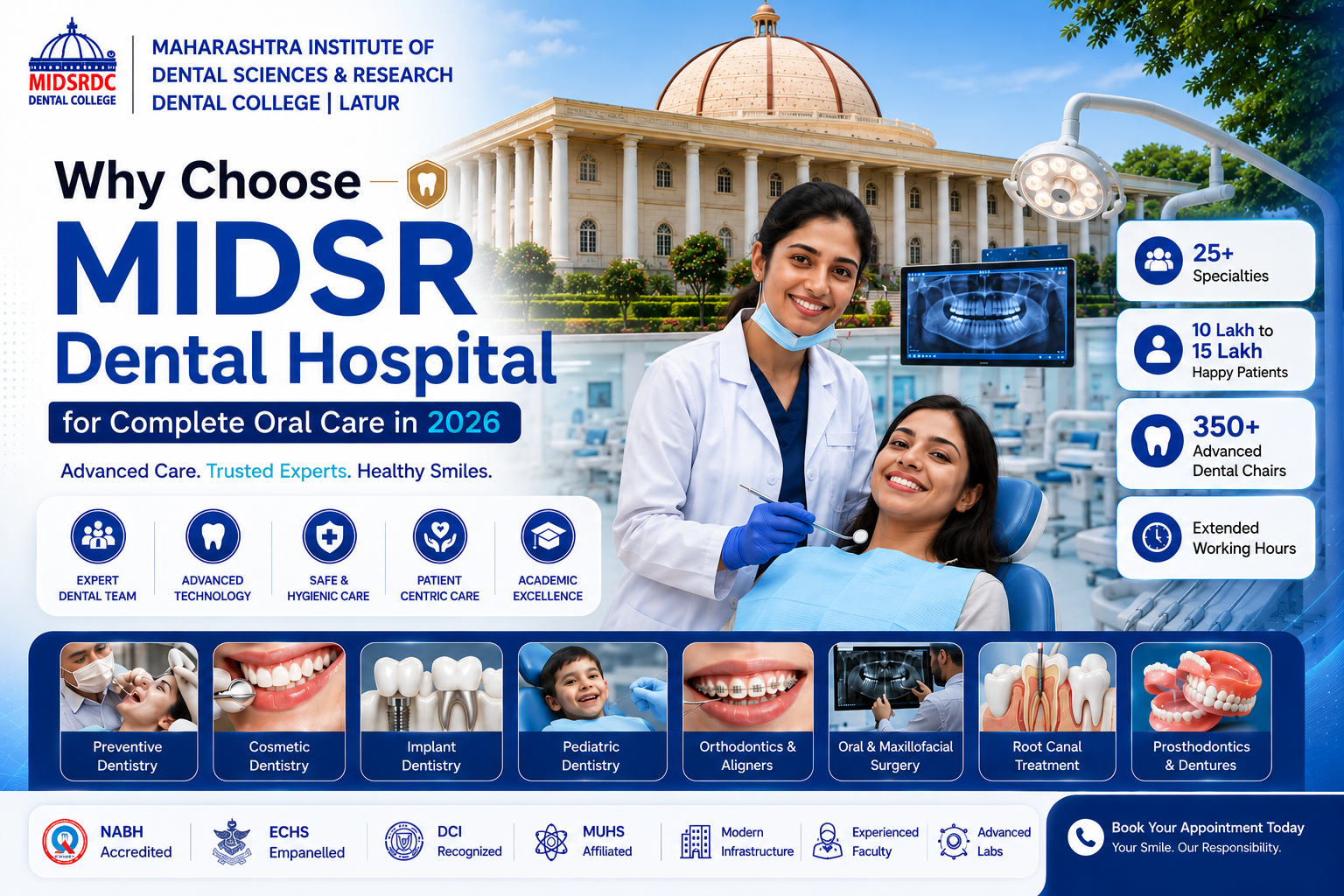 Why Choose MIDSR Dental Hospital for Complete Oral Care in 2026 | MIDSR Dental College Blog